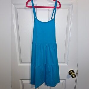 Girls sz 16 Blue Tiered Dress
